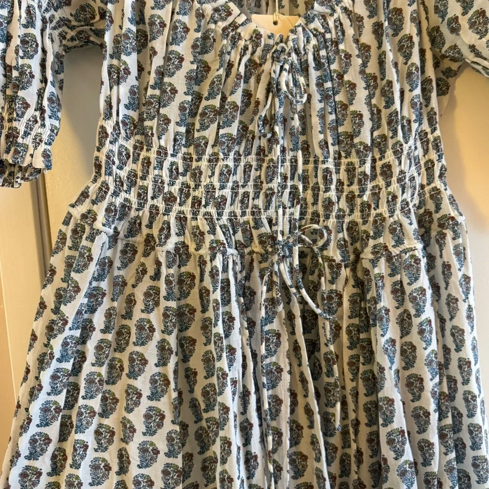 Doen Ischia Dress in Sea Salt Paisley Bouquet - Picture 5 of 6